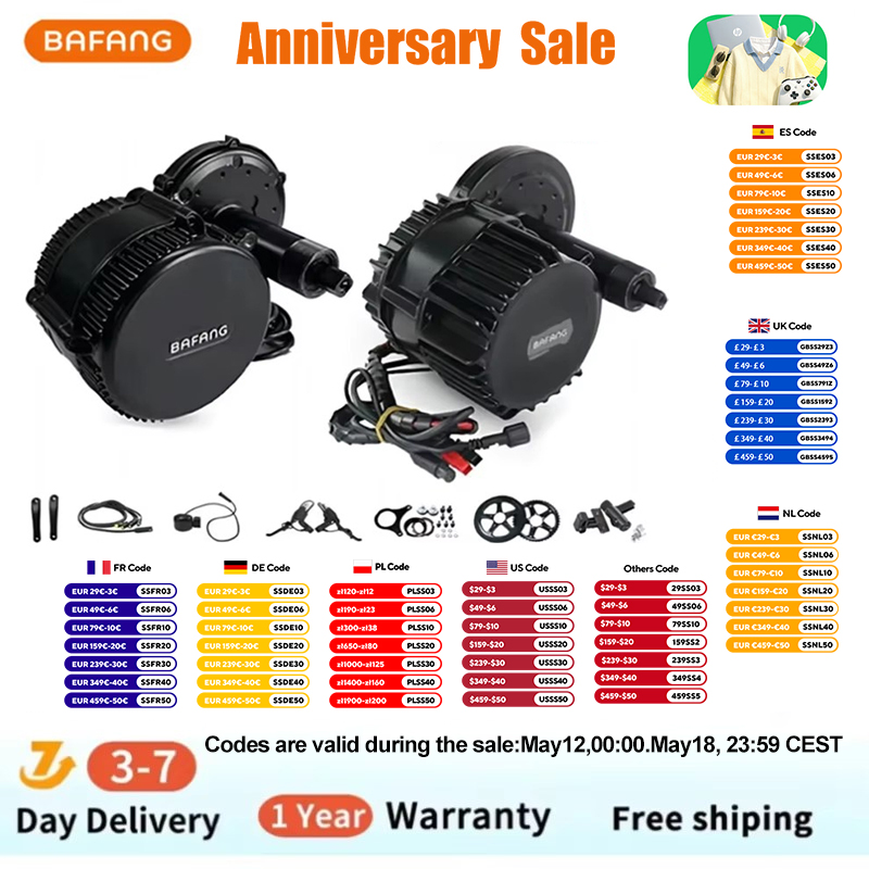 Bafang BBSHD 1000W 52V 48V 68m - Side Hung Mid Drive Motor Kit incelemesi ve fiyatı